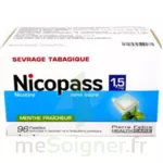 Nicopass 1,5 Mg Pastille Sans Sucre Menthe Fraîcheur Plq/96 à Paris